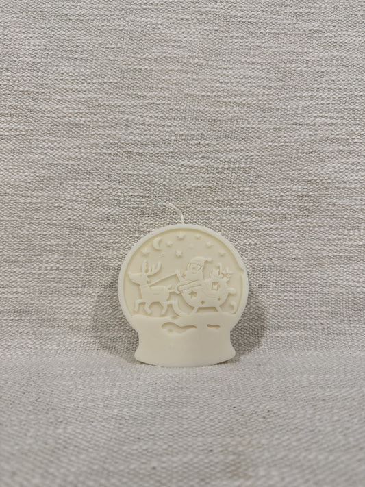 BOUGIE BOULE À NEIGE - PÈRE NOËL